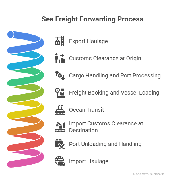 sea shipping forwarding process