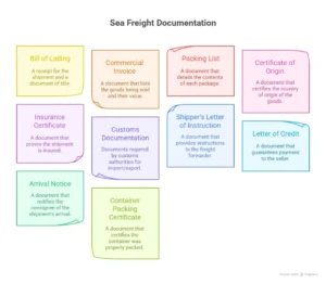 important shipping documents in the ocean freight shipping